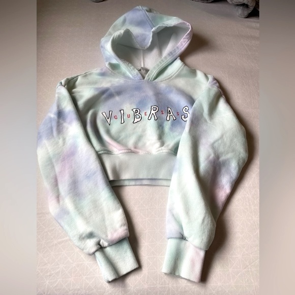 Guess x J Balvin Vibras cropped hoodie sweater - Picture 2 of 7